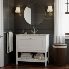 Hudson Reed Bexley 800mm Floor Standing Vanity Unit with Stone Basin