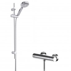 Hudson Reed Binsey Thermostatic Bar Shower Valve with Water Saving Slider Rail Kit - Chrome