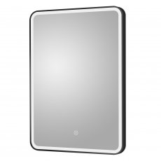 Hudson Reed Hydrus Black Framed LED Touch Sensor Bathroom Mirror 700mm H x 500mm W