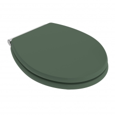 Hudson Reed Carlton Soft Close Toilet Seat Chrome Hinges - Hunter Green