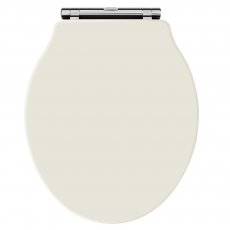 Hudson Reed Chancery Soft Close Toilet Seat Ivory Chrome Hinges