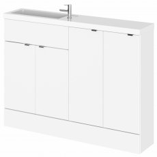 Hudson Reed Fusion Compact Combination Unit with 300mm Base Unit x 2 - 1200mm Wide - Gloss White