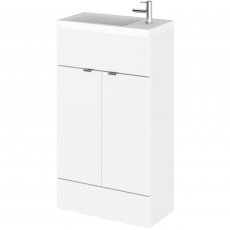 Hudson Reed Fusion Compact Vanity Unit with Basin 500mm Wide - Gloss White