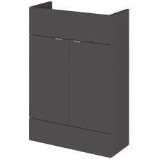 Hudson Reed Fusion Compact Vanity Unit 600mm Wide - Gloss Grey