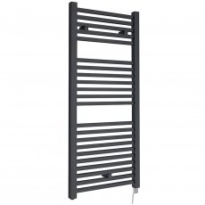 Hudson Reed Square Bar Electric Towel Rail 1100mm H x 500mm W - Anthracite