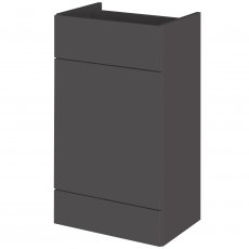 Hudson Reed Fusion WC Unit 500mm Wide - Gloss Grey