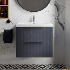 Hudson Reed Fluted 600mm 2-Drawer Wall Hung Vanity Unit