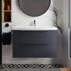 Hudson Reed Fluted 800mm 2-Drawer Wall Hung Vanity Unit