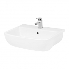 Hudson Reed Fossil Semi Recessed Basin 520mm Wide - 1 Tap Hole