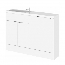 Hudson Reed Fusion Compact Combination Unit with 300mm Base Unit x 2 - 1200mm Wide - Gloss White