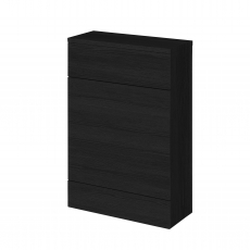 Hudson Reed Fusion Compact WC Unit with Coloured Worktop 600mm Wide - Charcoal Black Woodgrain