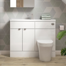 Hudson Reed Fusion Slimline 1100mm Combination Vanity and WC Unit