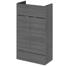 Hudson Reed Fusion Compact Vanity Unit 500mm Wide - Anthracite Woodgrain