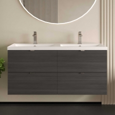 Hudson Reed Fusion Twin 1200mm 4-Drawer Wall Hung Vanity Unit