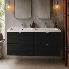 Hudson Reed Fusion Twin 1200mm 4-Drawer Wall Hung Vanity Unit