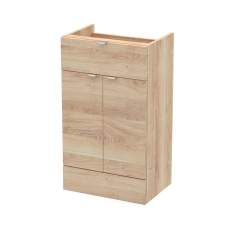 Hudson Reed Fusion Compact Vanity Unit 500mm Wide - Bleached Oak