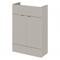 Hudson Reed Fusion Compact Vanity Unit 600mm Wide - Pebble Grey
