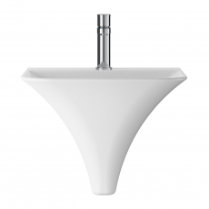 Hudson Reed Grace Wall Hung Cloakroom Basin 460mm Wide - 1 Tap Hole