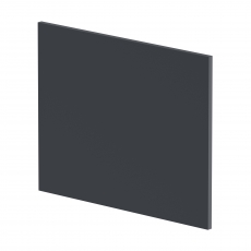 Hudson Reed Juno Square Shower End Bath Panel 540mm H x 700mm W - Satin Anthracite