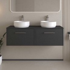 Hudson Reed Juno Twin 1200mm 2-Drawer Wall Hung Vanity Unit with Countertop