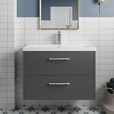 Hudson Reed Juno 800mm 2-Drawer Wall Hung Vanity Unit
