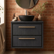 Hudson Reed Lille 600mm 2-Drawer Wall Hung Vanity Unit with Countertop