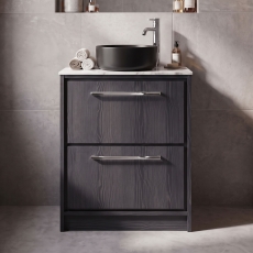 Hudson Reed Lille 600mm 2-Drawer Floor Standing Vanity Unit with Countertop