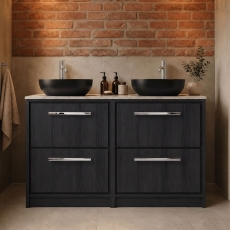 Hudson Reed Lille 1200mm 4-Drawer Floor Standing Vanity Unit with Countertop