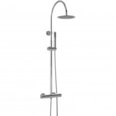 Hudson Reed Luxury Round Thermostatic Bar Mixer Shower with Shower Kit and Fixed Head - Chrome