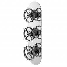 Nuie Revolution Concealed Shower Valve Triple Handle - Chrome