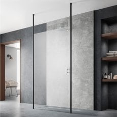 Hudson Reed Wet Room Screen with Ceiling Post 700mm Wide - 8mm Glass