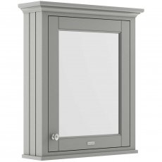 Hudson Reed Old London Mirrored Bathroom Cabinet 650mm Wide - Storm Grey