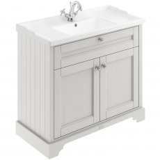 Hudson Reed Old London Floor Standing Vanity Unit with 1TH Basin 1000mm Wide - Timeless Sand