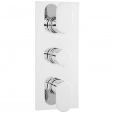 Hudson Reed Reign Concealed Shower Valve with Diverter - Triple Handle - Chrome