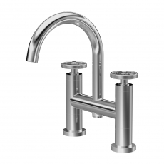 Nuie Revolution Bath Filler Tap Pillar Mounted - Chrome