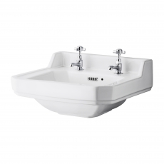 Hudson Reed Richmond Traditional Basin 560mm Wide - White 2 Tap Hole