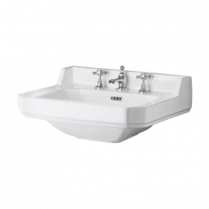 Hudson Reed Richmond Traditional Basin 560mm Wide - White 3 Tap Hole