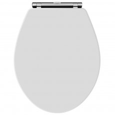 Hudson Reed Richmond Soft Close Toilet Seat Chrome Hinges - White