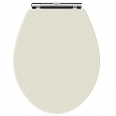 Hudson Reed Richmond Soft Close Toilet Seat Ivory Chrome Hinges