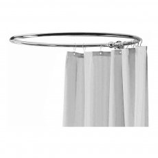Hudson Reed Round Shower Curtain Rail with Wall Stay 849mm x 937mm - Chrome
