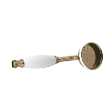 Hudson Reed Large Traditional Handset - White/Brushed Brass