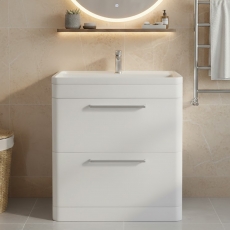 Hudson Reed Solar 800mm 2-Drawer Floor Standing Vanity Unit