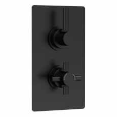 Hudson Reed Tec Pura Concealed Shower Valve Dual Handle - Matt Black
