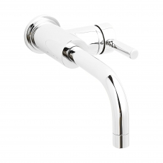 Hudson Reed Tec Single Lever Side Action Basin Mixer Tap Wall Mounted - Chrome