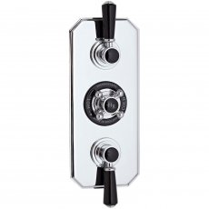 Hudson Reed Topaz Black Triple Concealed Shower Valve with Diverter