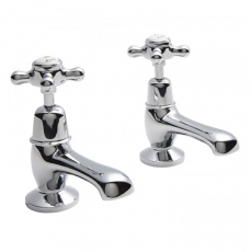 Hudson Reed Topaz Dome Basin Taps Pair - Chrome