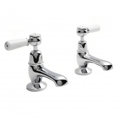 Hudson Reed Topaz Lever Basin Taps Pair - Chrome