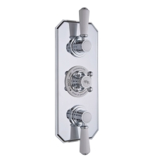 Hudson Reed Topaz Concealed Triple Handle Shower Valve - Chrome