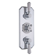 Hudson Reed Topaz Triple Concealed Shower Valve with Diverter - Chrome