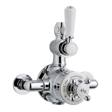 Hudson Reed Topaz Twin Exposed Shower Valve Dual Handle - Chrome